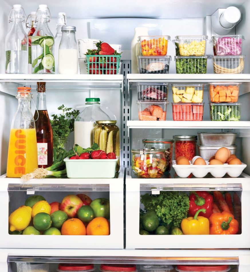 Inside of a perfect organized fridge