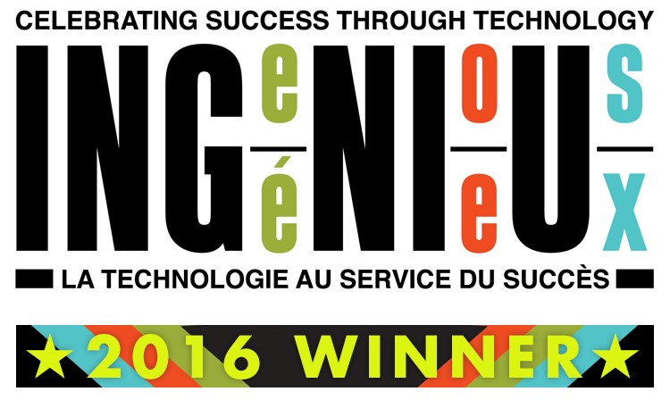 Celebrating Success Through Technology. 2016 Ingenious Winner.