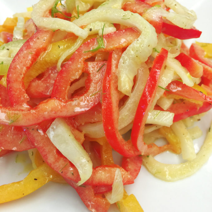 A remix on classic coleslaw, this slaw is ideal for any gathering! Enjoy the sweetness of the bell pepper playing off of the licorice flavor of the fennel.