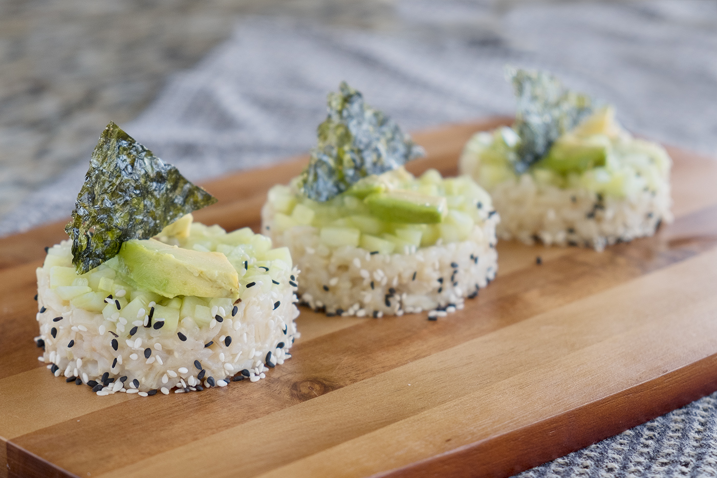 The freshest sushi around. Cure your sushi craving and get a dose of some fresh veggies with this gluten free recipe.