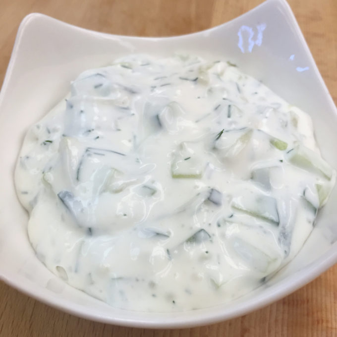 The Trifecta: Cucumber, Honey, and Dill! This light and healthy dip will become an instant favorite for all your dipping needs.