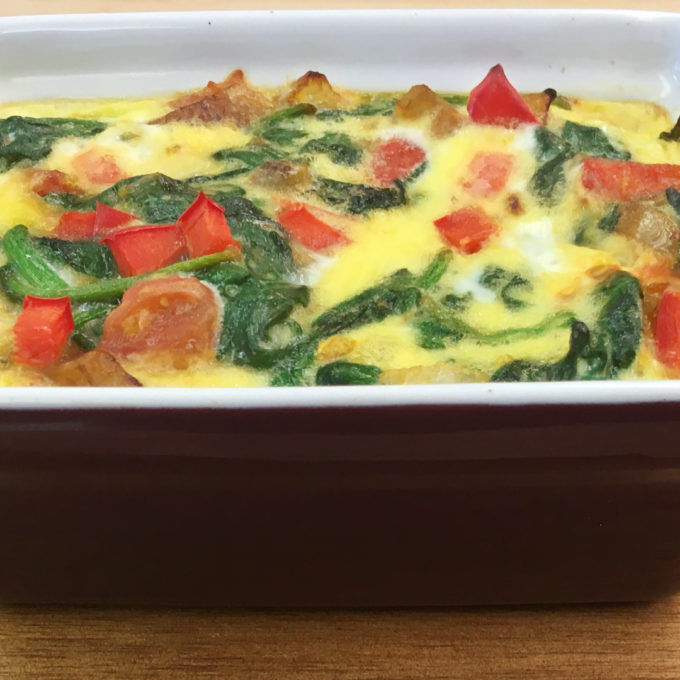 Serve this frittata for breakfast, brunch, lunch, or dinner! Not only is it quick & easy to make, it is also packed with flavors!