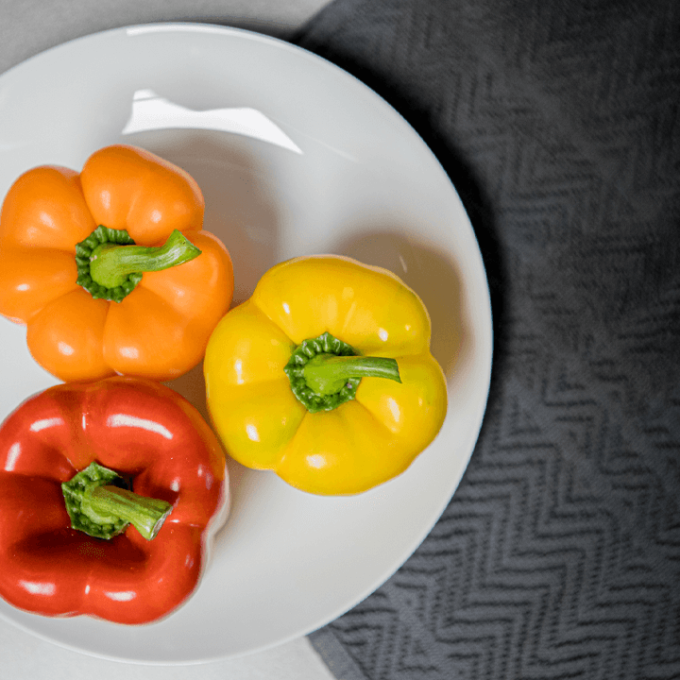 Peppers on a plate