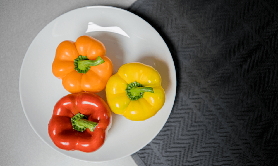 Peppers on a plate