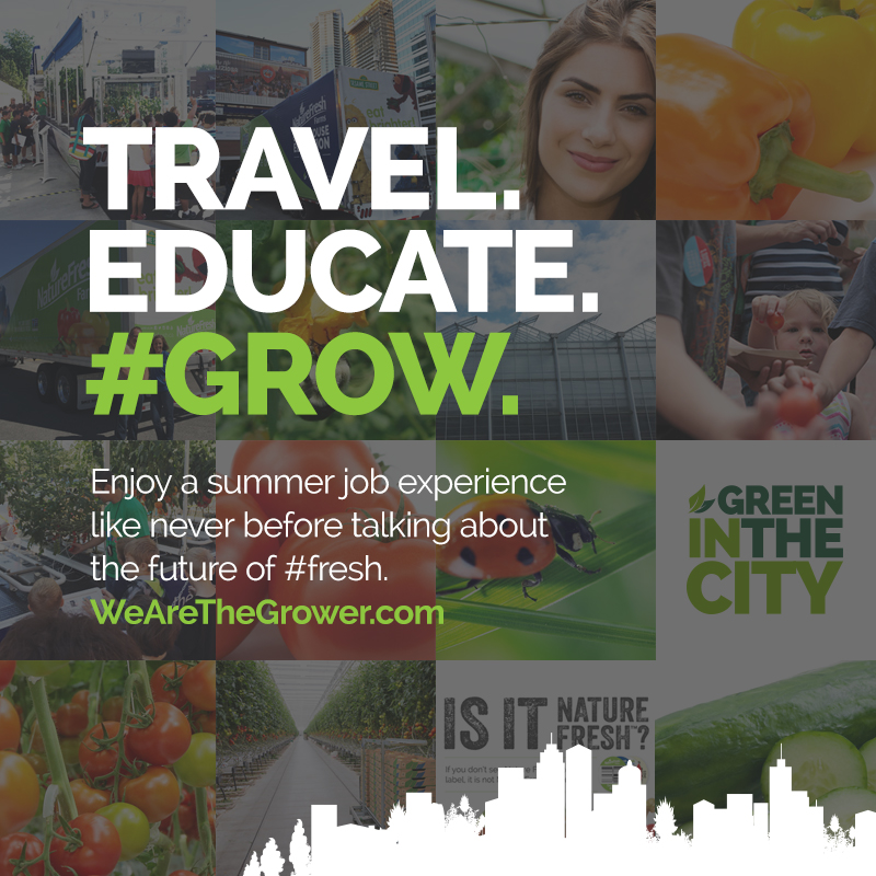 Travel. Educate. #Grow. Enjoy a summer job experience like never before talking about the future of #fresh