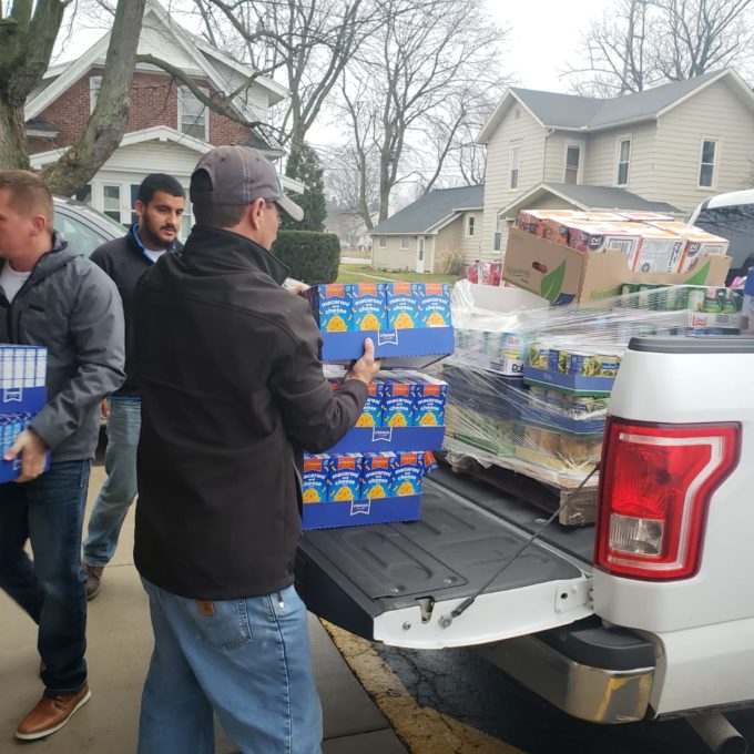Food drive donations in Delta