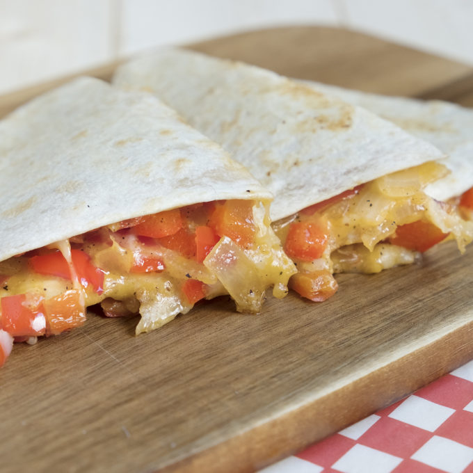 These fiesta-worthy quesadillas use vegetarian ingredients to become a lunch or dinner meal in no time.